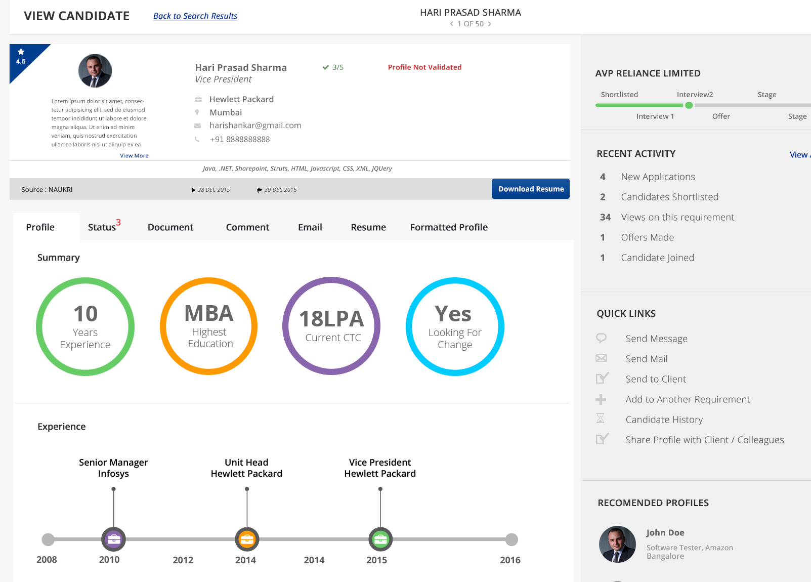 TalentRecruit Screenshots